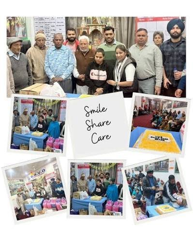 VMS volunteers with elderly guests at a Smile, Share and Care event